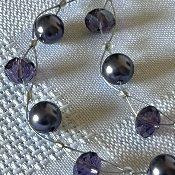 Purple Necklace and Earrings - Picture 4 of 8